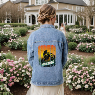 Motocross nature riding motorcycle sports rider denim jacket
