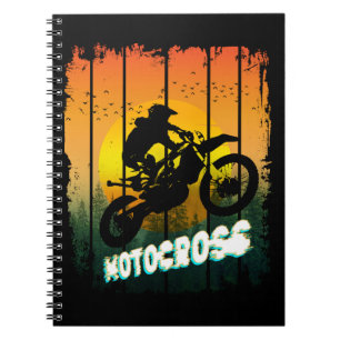 Motocross nature riding motorcycle sports rider notebook