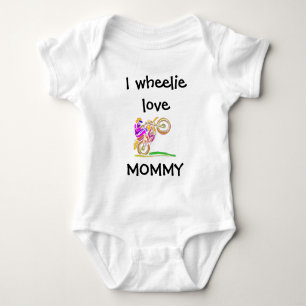 Motocross Newborn Gift, Dirt Bike Wheelie Baby Bodysuit