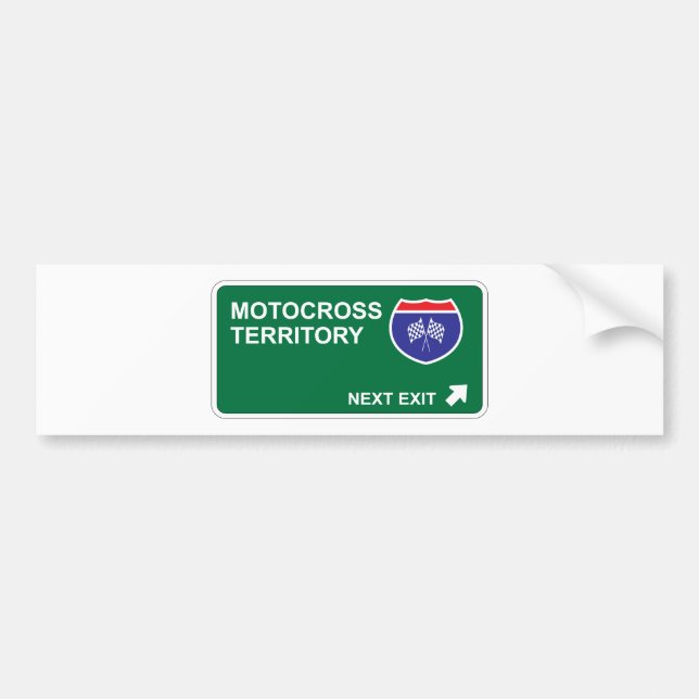 Motocross Next Exit Bumper Sticker (Front)