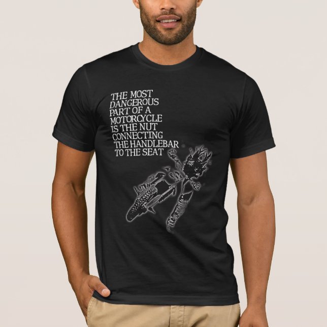 Motocross Nut Dirt Bike Funny T-Shirt Humour (Front)