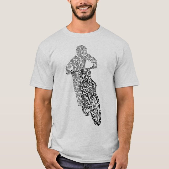 Motocross Off Road Motorcycle Word Art T-Shirt (Front)