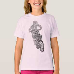 Motocross Off Road Trial Bike Word Art T-Shirt