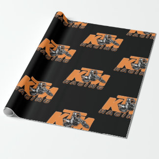 Motocross orange wrapping paper
