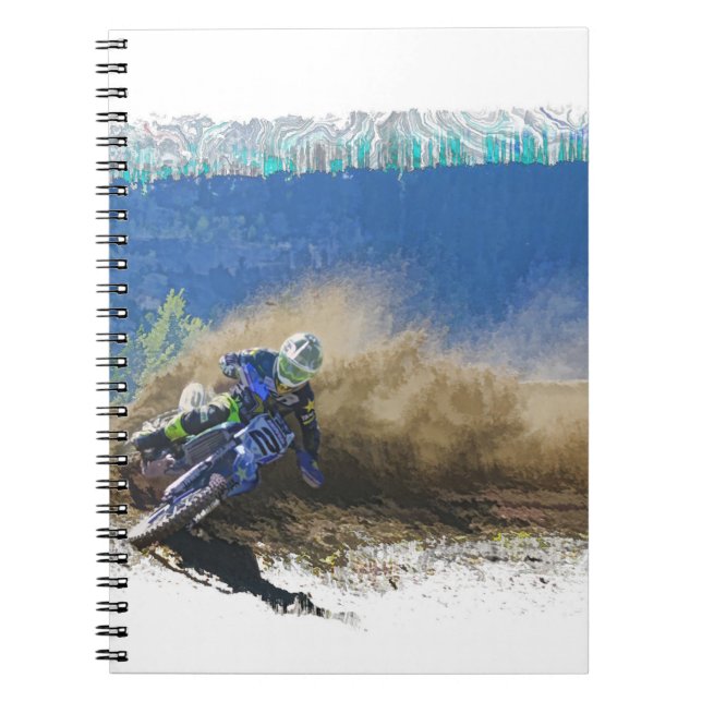 Motocross Racer Artwork Gifts Notebook (Front)