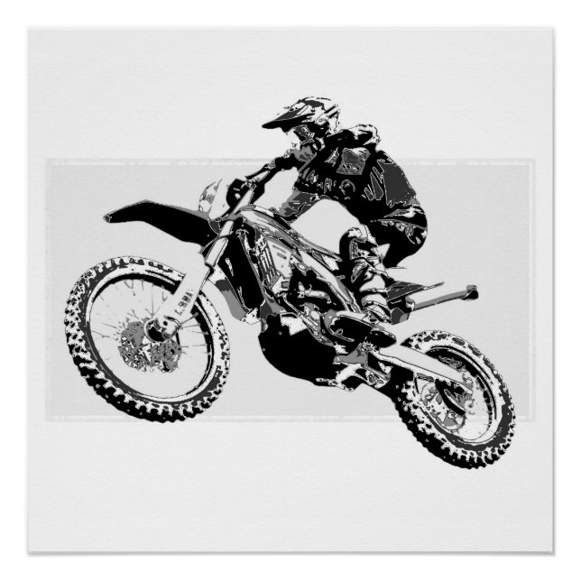Motocross Racer Design    Poster (Front)
