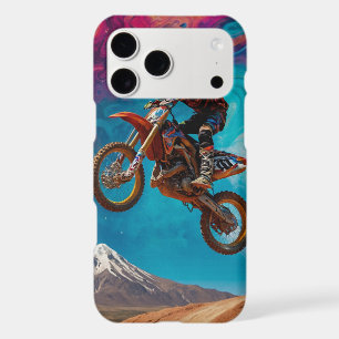 Motocross Racer on Mountain Slope