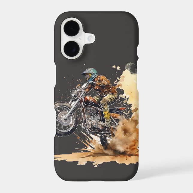 Motocross Racing Action Graphic iPhone Case (Back)