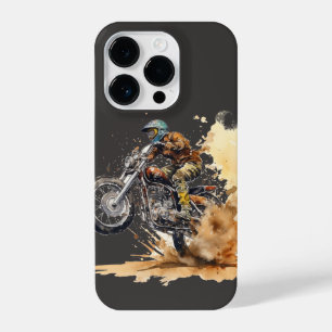Motocross Racing Action Graphic iPhone 14 Pro Case