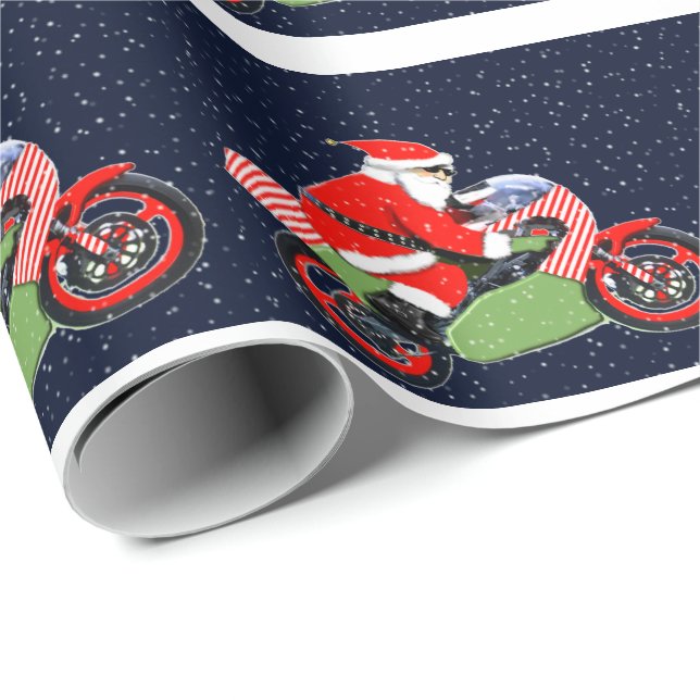 Motocross Racing Christmas Wrapping Paper (Roll Corner)