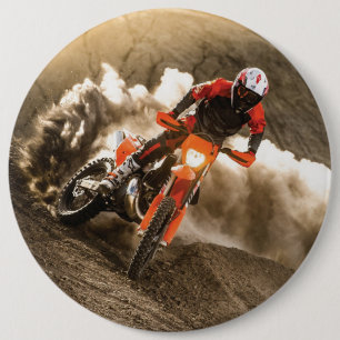 Motocross Rider 6 Cm Round Badge