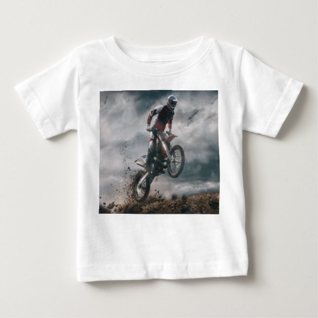 Motocross Rider Baby T-Shirt (Front)