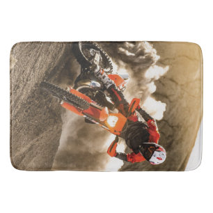 Motocross Rider Bath Mat