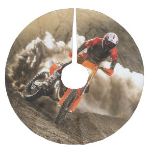 Motocross Rider Brushed Polyester Tree Skirt