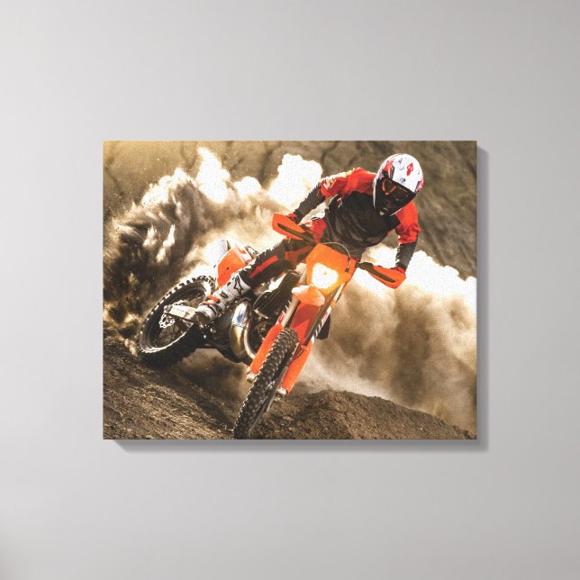 Motocross Rider Canvas Print (Front)