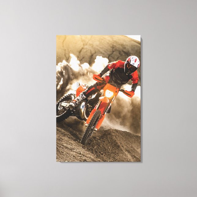 Motocross Rider Canvas Print (Front)
