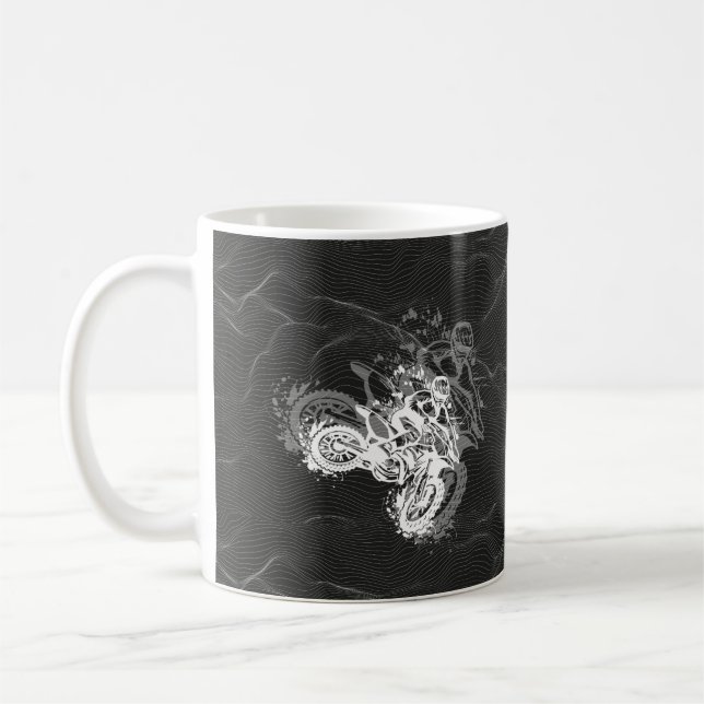 motocross rider  coffee mug (Left)