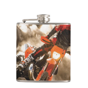 Motocross Rider Hip Flask