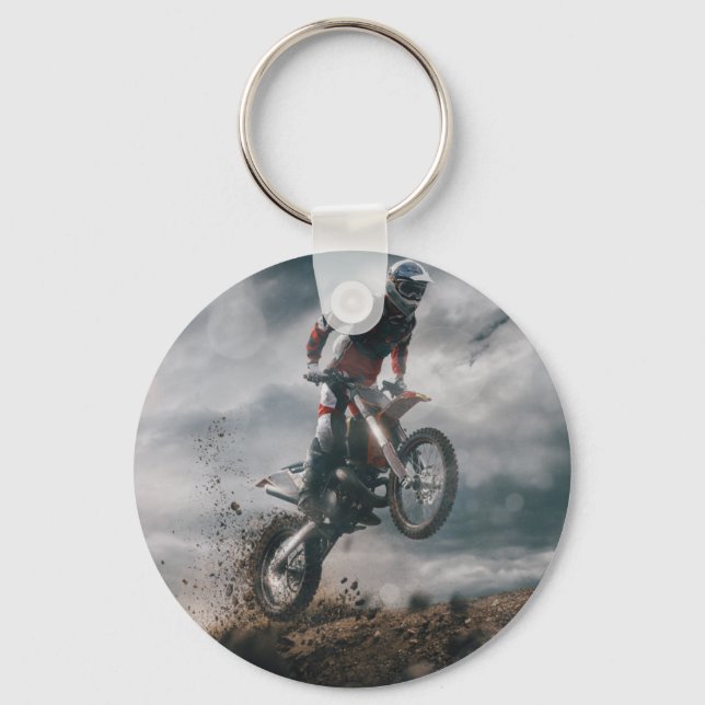 Motocross rider key ring (Front)