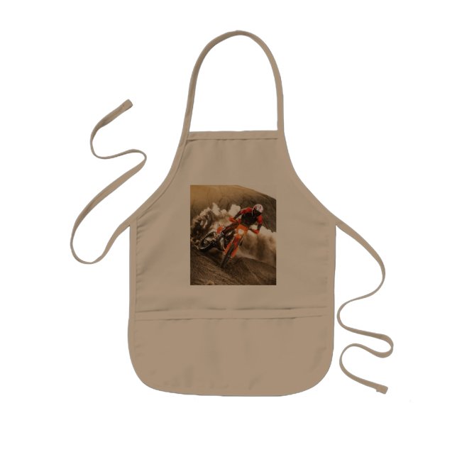 Motocross Rider Kids Apron (Front)