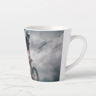 Motocross rider latte mug