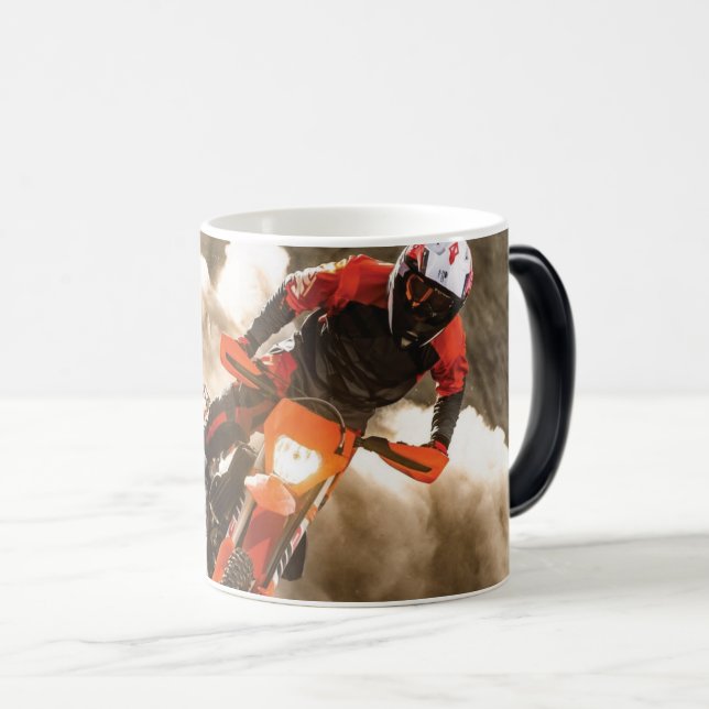 Motocross Rider Magic Mug (Front Right)