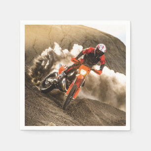 Motocross Rider Napkin