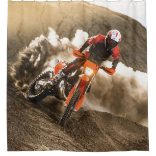 Motocross Rider Shower Curtain