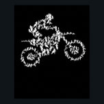 Motocross rider silhouette dirt bike motorcycle poster<br><div class="desc">Cool gift for dirt bike lovers,  motorsports fans and adrenaline freaks who love to drive their vehicle in the mud off the road.</div>