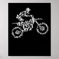 Motocross rider silhouette dirt bike motorcycle