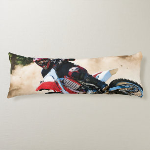 Motocross rider throw pillow