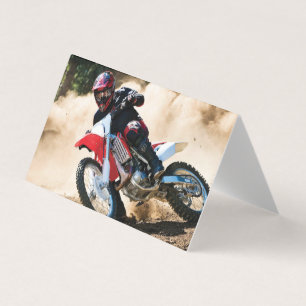Motocross rider throw pillow business card