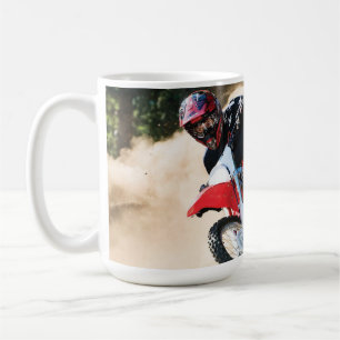 Motocross rider throw pillow coffee mug