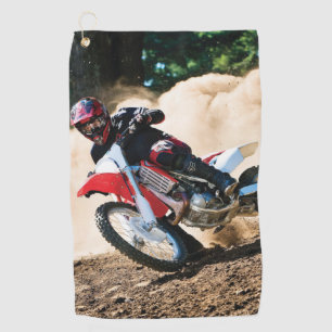 Motocross rider throw pillow golf towel