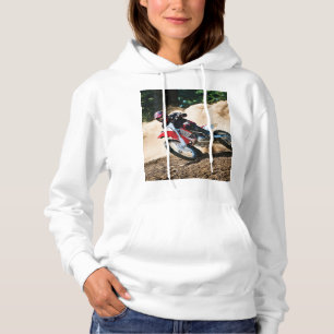 Motocross rider throw pillow hoodie