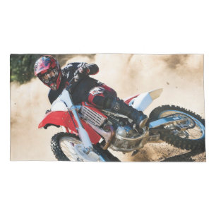 Motocross rider throw pillow pillowcase