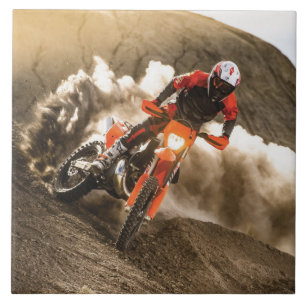 Motocross Rider Tile