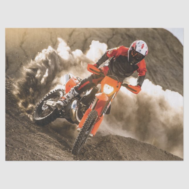 Motocross Rider Tissue Paper (Front)