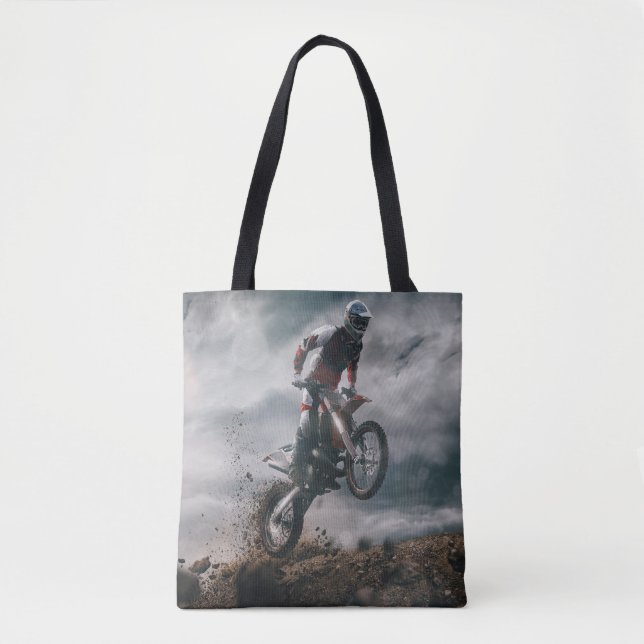 Motocross rider tote bag (Front)