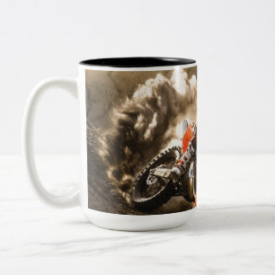 Motocross Rider Two-Tone Coffee Mug