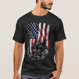 Motocross Rider USA Flag – Patriotic Dirt Bike T-Shirt