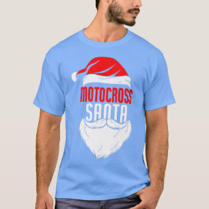 Motocross Santa Claus Christmas Holiday Motocross T-Shirt