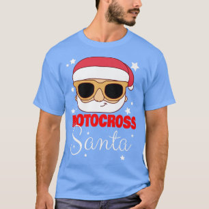 Motocross Santa Claus Christmas Holiday Motocross T-Shirt