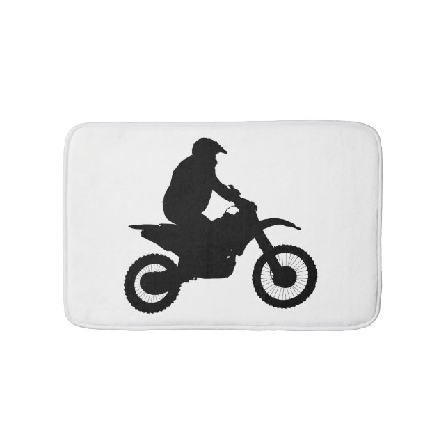 Motocross Silhouette Bath Mat (Front)