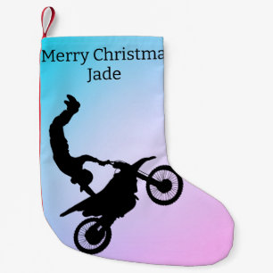 Motocross Small Christmas Stocking