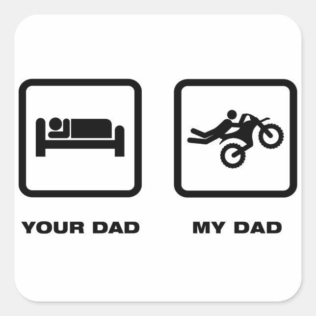 Motocross Square Sticker (Front)