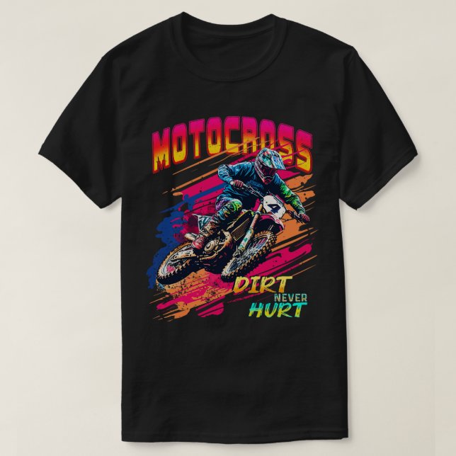 Motocross Supercross Race Dirt Bike Racing Dirt Ne T-Shirt (Design Front)