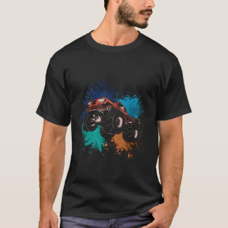 Motocross Truck Ink Splash Sports Racer Motocross T-Shirt