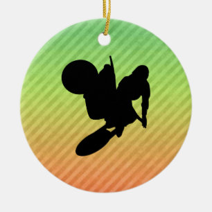 Motocross Whip Ceramic Tree Decoration