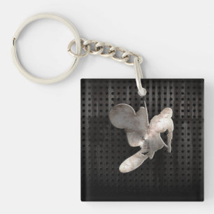 Motocross Whip; Cool Black Key Ring